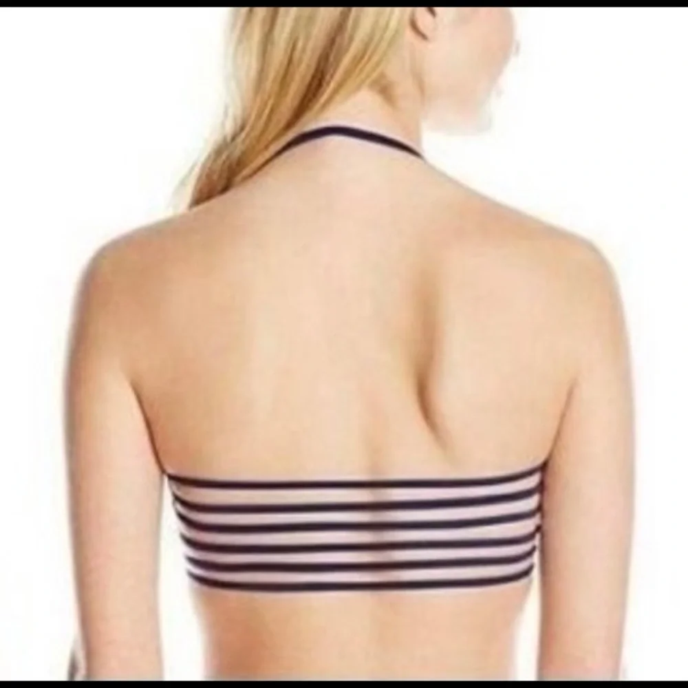 NWT Jessica‎ Simpson Black U-Wire Strappy Swim Top